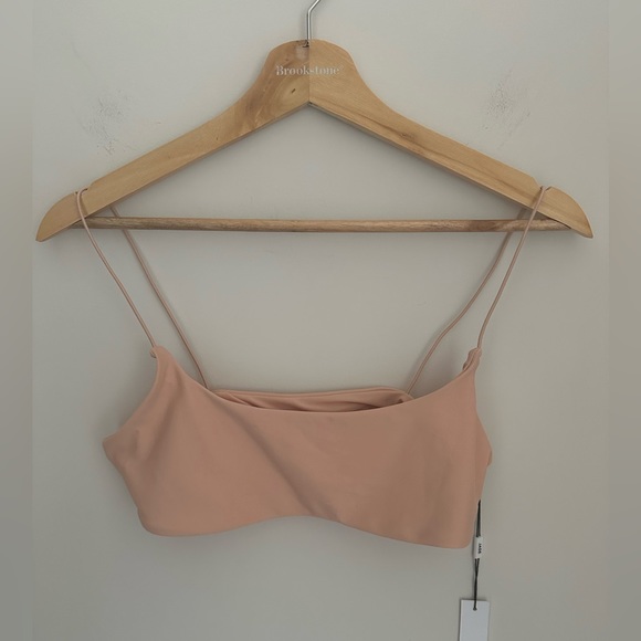 NWT Jade Swim muse scoop bikini top size large‎ light pink
